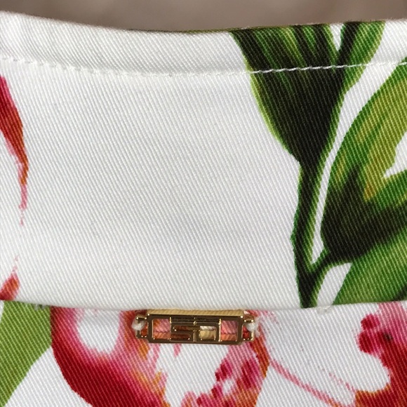 ST. JOHN SPORT BY MARIE GRAY WHITE FLORAL JACKET S - Picture 12 of 16